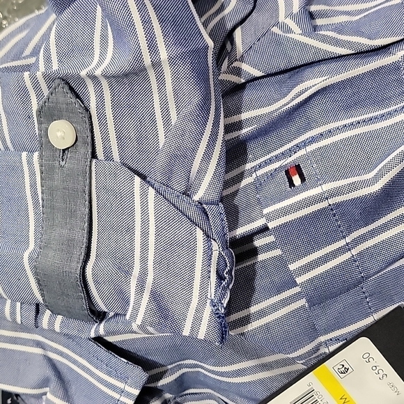 TOMMY HILFIGER Striped Roll-Tab Shirt - Picture 6 of 6